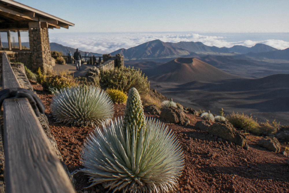 Morning light on the cinder cones inside the Haleakala crater